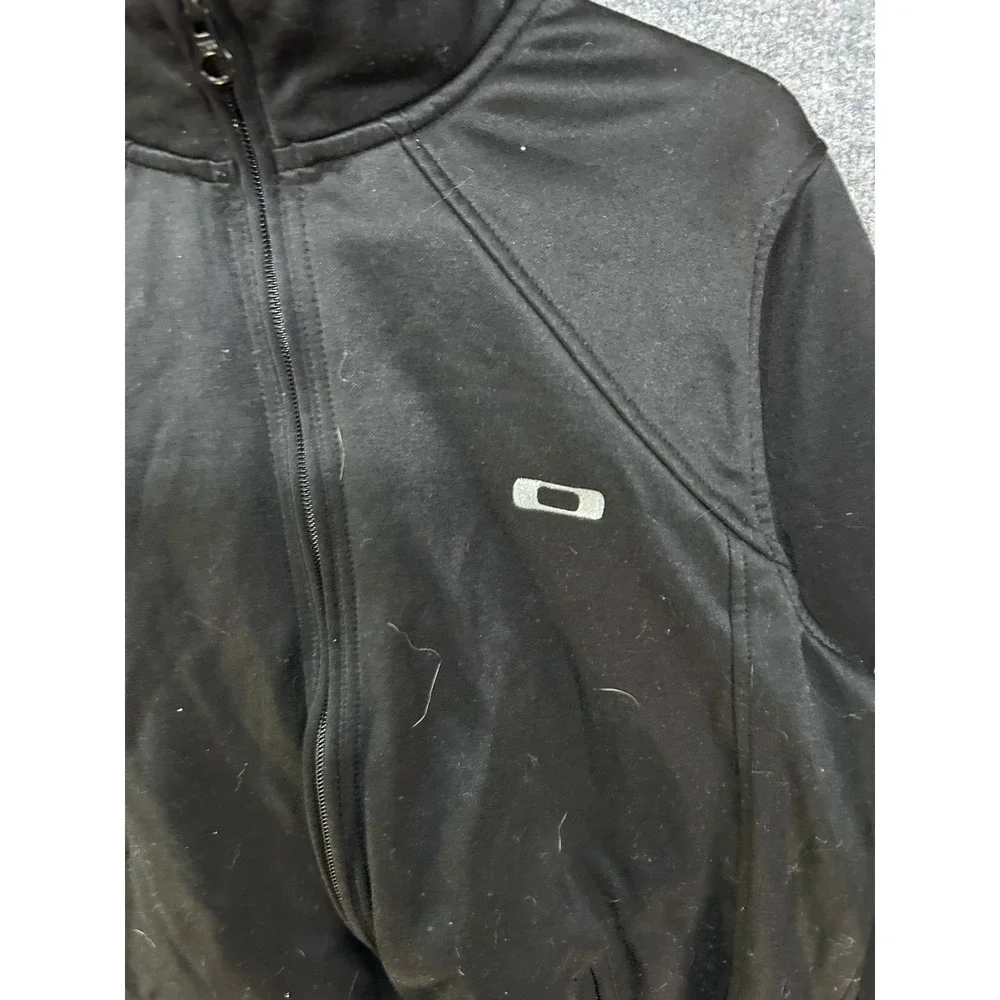 Oakley Full Zip Track Jacket Men's Black Pockets Athletic Gym & Training - Small